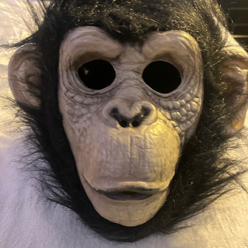 Realistic Black and Tan Chimpanzee Mask
